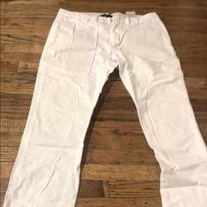 White banana republic aiden chinos 33x34